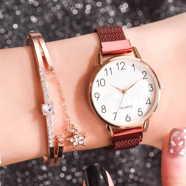 Reloj digital para mujer, de acero inoxidable, con LED, electrónico, para  parejas, reloj de pulsera de lujo, para fiestas al aire libre, color