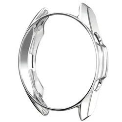 Dual-Protection Bezel Ring & Case with Anti-Scratch Stainless Steel Frame for watch 3 45mm (Silver Case)
