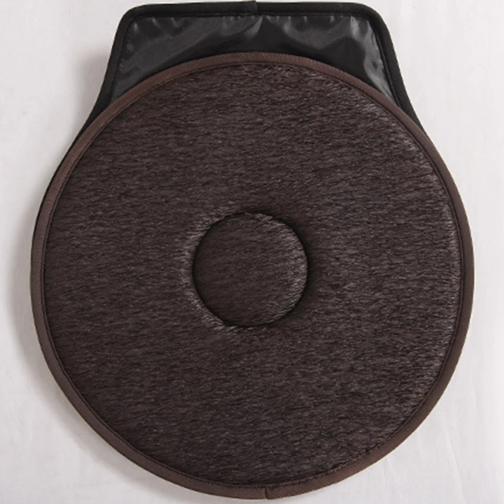 

Office Foam Car Seat Non-Slip Rotating Seat Swivel Revolving Aid Seat Mobility Dark Brown Rotating Tie On Pad