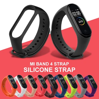 

TOP Mi Band 3/4 Strap Silicone Strap Bracelet Accessories for Xiaomi Mi Band 3/4 Smart
