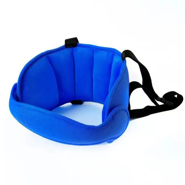 Bebte nignos asiento de coche ajustable cabeza de apoyo fijo almohada para dormir procción para el cuello reposacabezas - Цвет: Синий