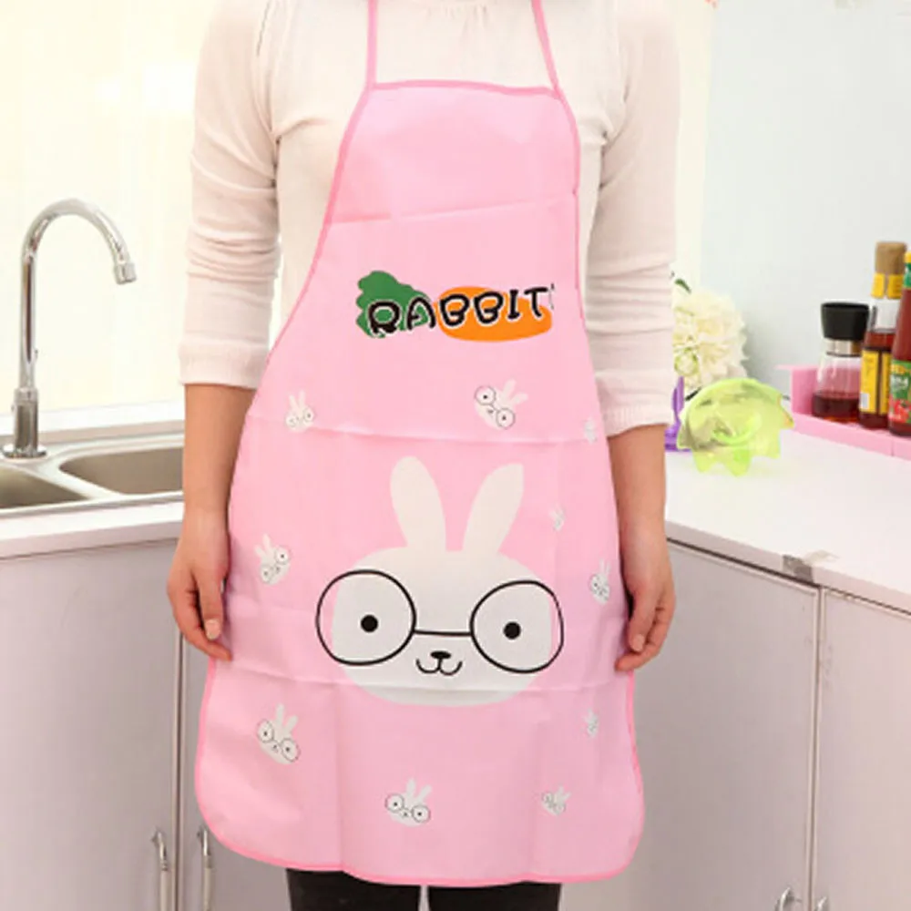 Animal Women Waterproof Apron Cute Cartoon Kitchen Restaurant Cooking Aprons Anti-oil Bib cocina BBQ Baking fartuch kuchenny