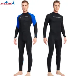 Men Full Body Quick Dry UV Protection One Piece Lycra Diving Suit Back Zip Long Sleeve SwimWear For Surfing Snorkeling WetSuits