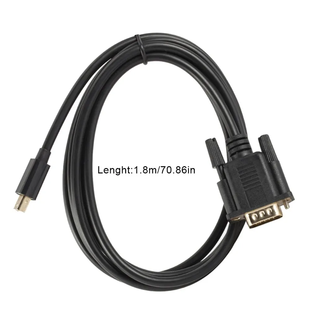 Мини Dsiplayport DP Thunderbolt к VGA Мужской Кабельный адаптер-переходник для Mac 1,8 m