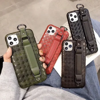 

New mesh braided leather protective case For iPhone 7/8 Plus X XR XS MAX FHX-MG5 finger ring buckle For iPhone 11 11Pro MAX case