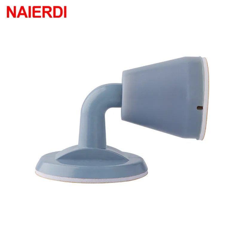 NAIERDI ABS Silicone Door Stopper Non Punching Sticker Hidden Door Holders Self Adhesive Stop Wall Protectors