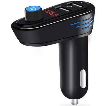 

Bluetooth FM Transmitter for Car,4.2 Bluetooth Wireless FM Radio Transmitter In-Car Kit Adapter with Hands Free Calling and 2 US