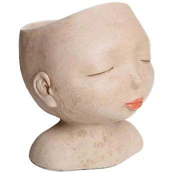 

Female Head Design Succulent Plant Pots with Drainage Holes/Cactus Pots Pots Cute Plants Pots No Plants