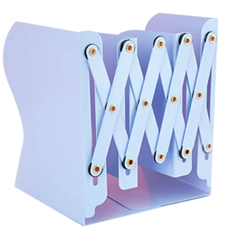 

Metal Adjustable Book Holder Stand Retractable Bookend Iron Support Bookshelf Desktop Organizer Office School Supplies