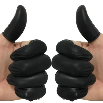 

Disposable latex hand finger sleeve conductive smooth black antistatic finger sleeve purification finger sleeve