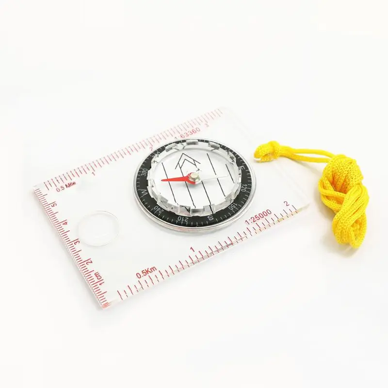 Акриловый компас-увеличитель прецизионных измерительных весов линейка Открытый Кемпинг Туризм Альпинизм портативный инструмент выживания Приключения M7DC