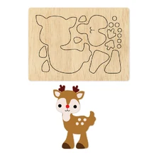 Wooden dies cut Cute fawn components scrapbook wooden mold leather mold die-cut crafts compatible with most die-cutting machi