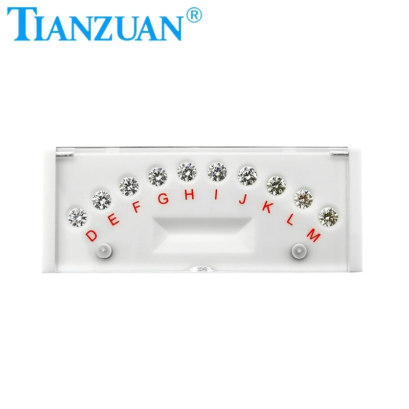 

white box 4c diamond master cz stones color clarity size cut tester sets.