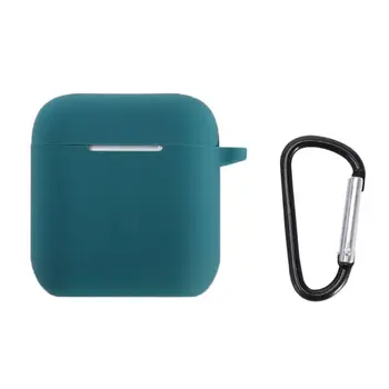 

Anti-fall Dust-proof Protective Cover Silicone Case With Carabiner for QCY T8 Wireless Bluetooth Earphone