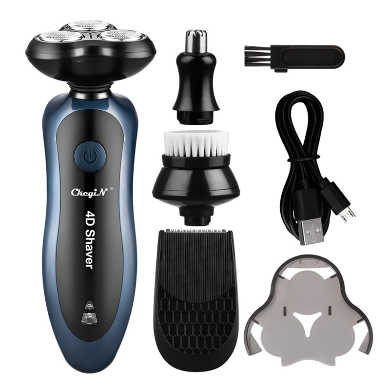Beard Trimmer Razors Blade-Head Hair-Clipper Shaver 4d Rechargeable Facial-Cleaning-Brush