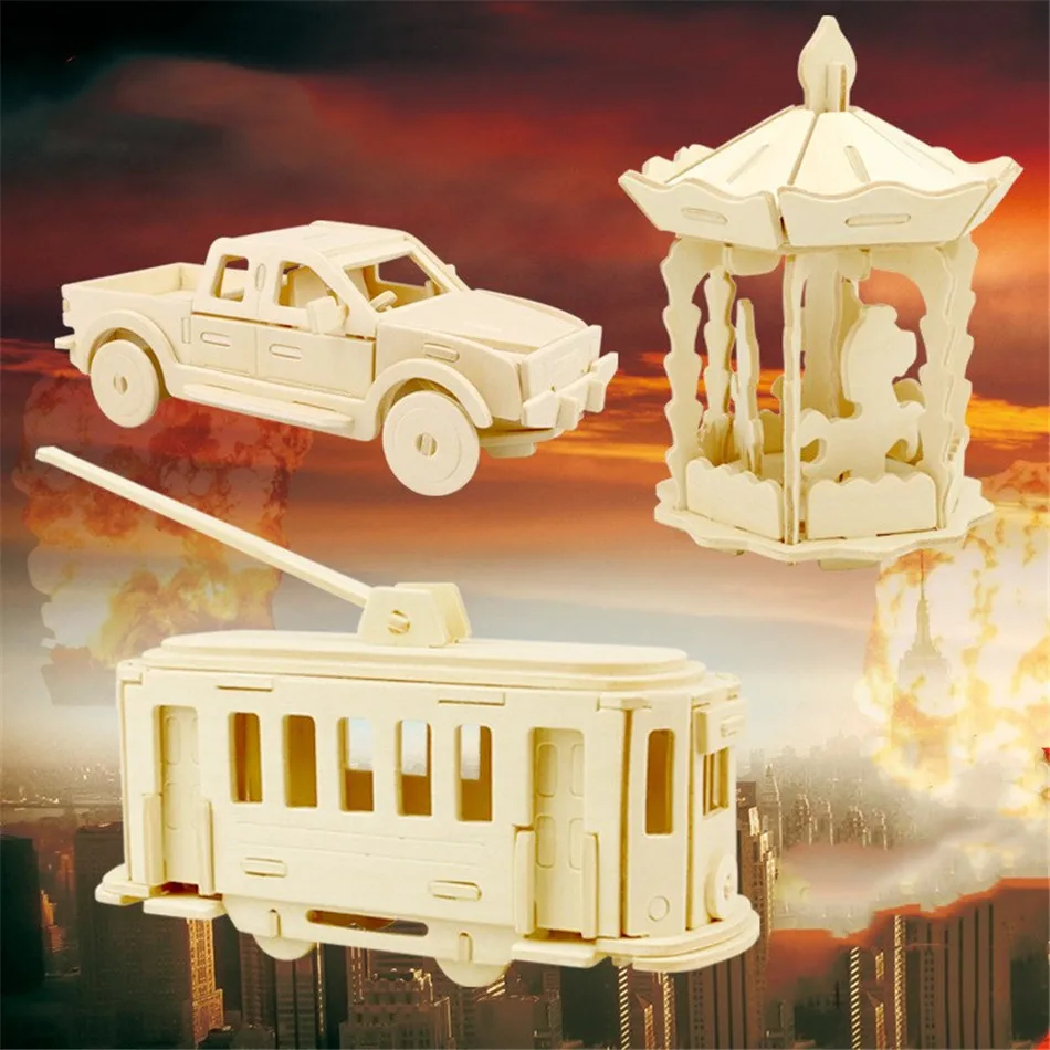 Лазерная резка DIY животные Корабль игрушки 3D деревянная головоломка игрушка сборка модель дерево ремесло наборы украшение стола для детей Дети