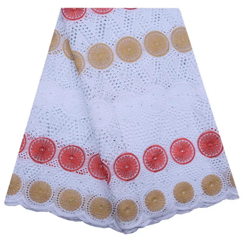 Beige red Kalume модная африканская швейцарская хлопковая кружевная ткань с камнями, нигерийская швейцарская вуаль, швейцарское кружево для людей, ежедневно сшитое F1806 - Цвет: Beige red
