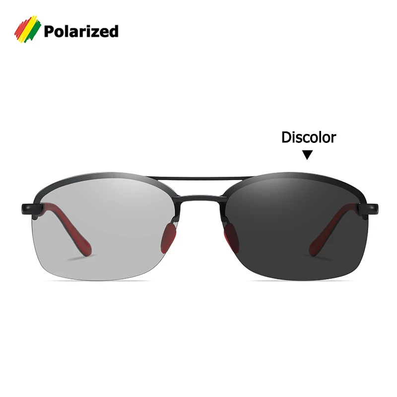 

JackJad 2020 Fashion Cool Half Metal Frame Polarized Sunglasses Men Driving Discolor Brand Design Sun Glasses Oculos De Sol A664
