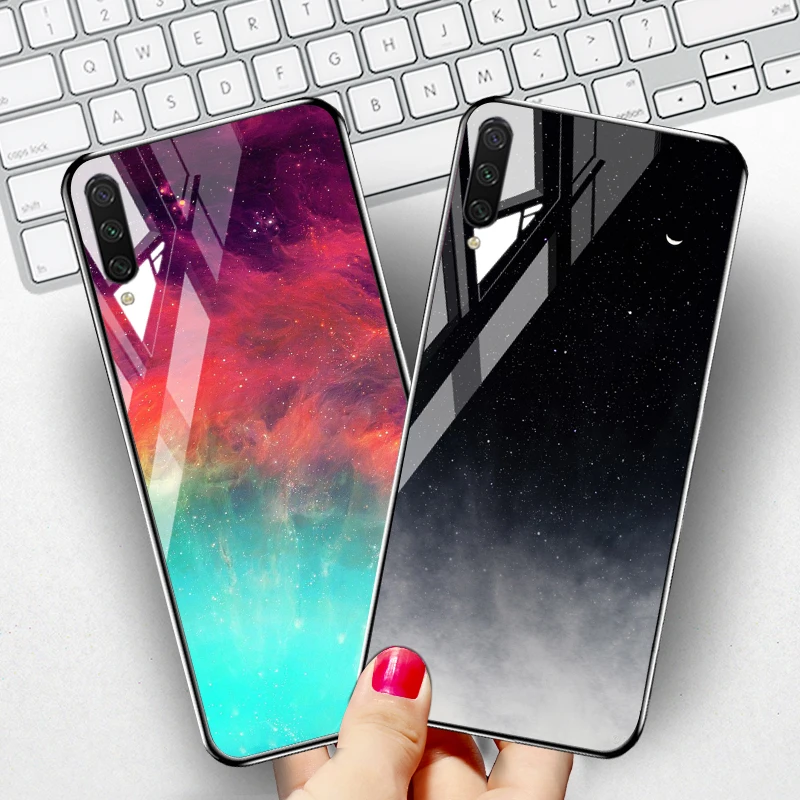 Чехол из закаленного стекла для Xiaomi Mi A3 чехлы звездное пространство силиконовый