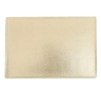 

Double Layers Leather Waterproof and Oil-proof Dish Pad Table Mat for Home Restaurant (Golden)