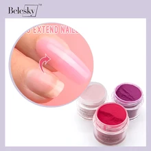 BELESKY акриловый порошок Набор 10 г резьба расширение 3D Типсы на ногти профессиональный маникюр медленный сухой погружения Акриловая жидкость искусство
