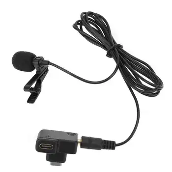 

1.5M Condenser Microphone Recording Collar Clip-on Mic for DJI OSMO ACTION Sports Camera for Vlogging Video Recording