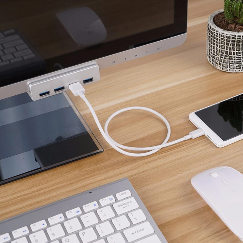 Алюминиевый сплав usb-хаб USB 3,0 концентратор для зарядки Профессиональный зажим дизайн 4 порта портативный размер туристическая станция для ноутбука телефона