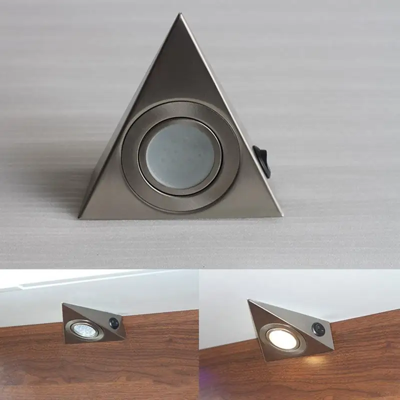 

Triangle LED wall lamp Mains Kitchen Under Cabinet Cupboard Kit 12V Cool White Lamp Spot Light Caravan Camper For Home Lighting