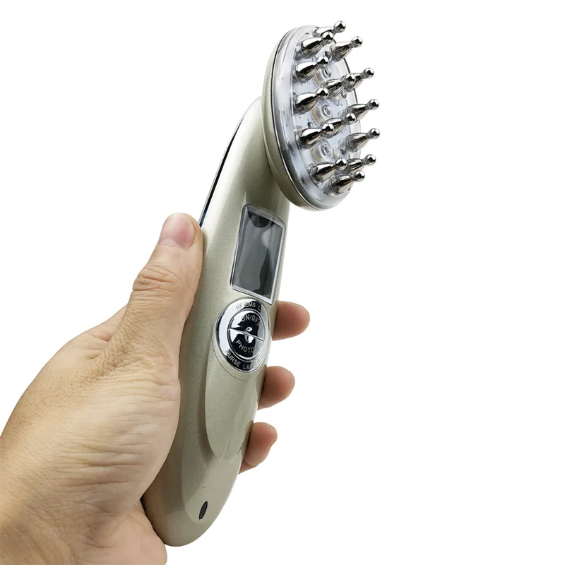  Laser Treatment Comb Hair Massage Brush RF EMS Nurse LED Photon USB Charging Vibrating Scalp Massag - 4000282991041