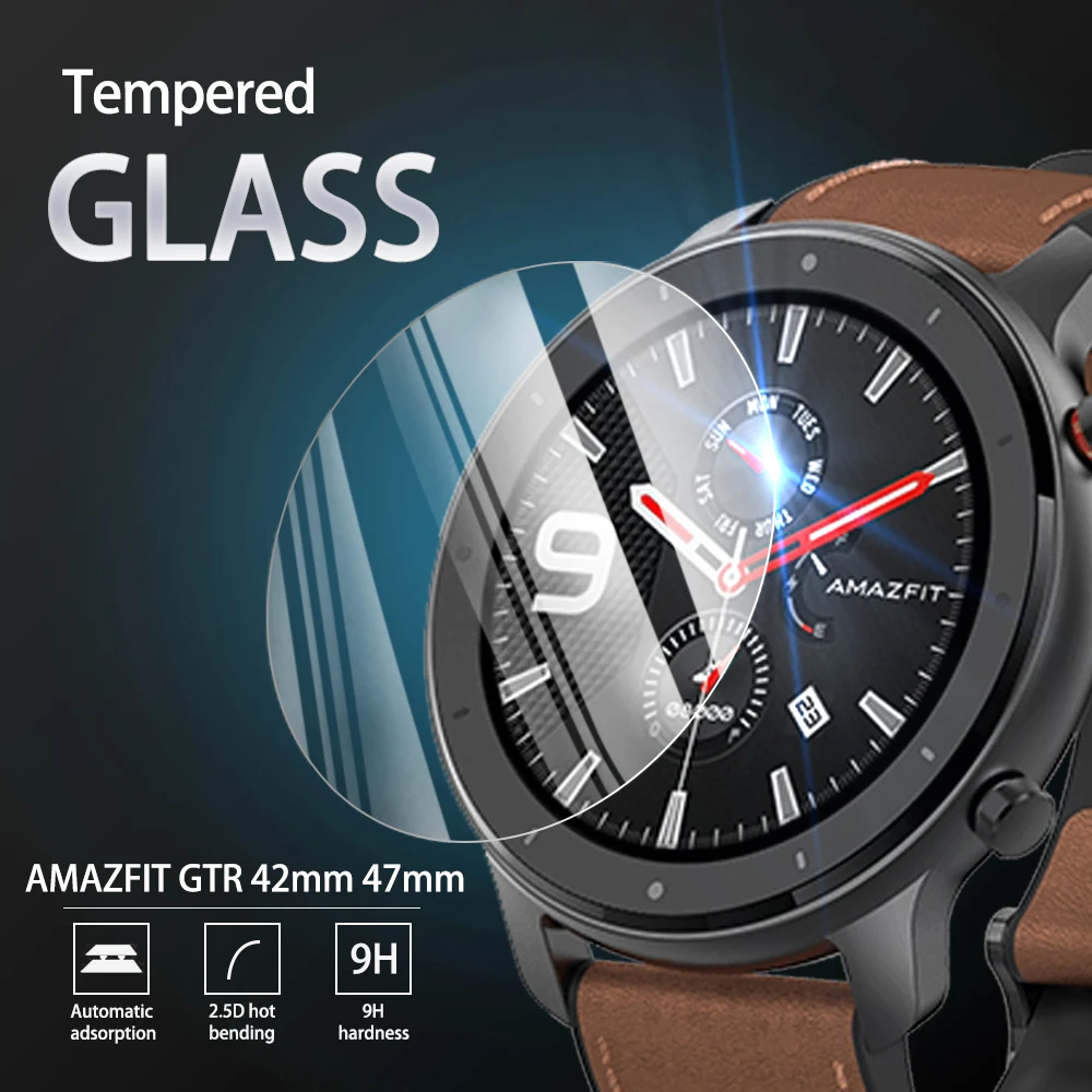Tempered-Glass Film-Accessories Screen-Protector Smartwatch 42mm AMAZFIT 47mm Premium