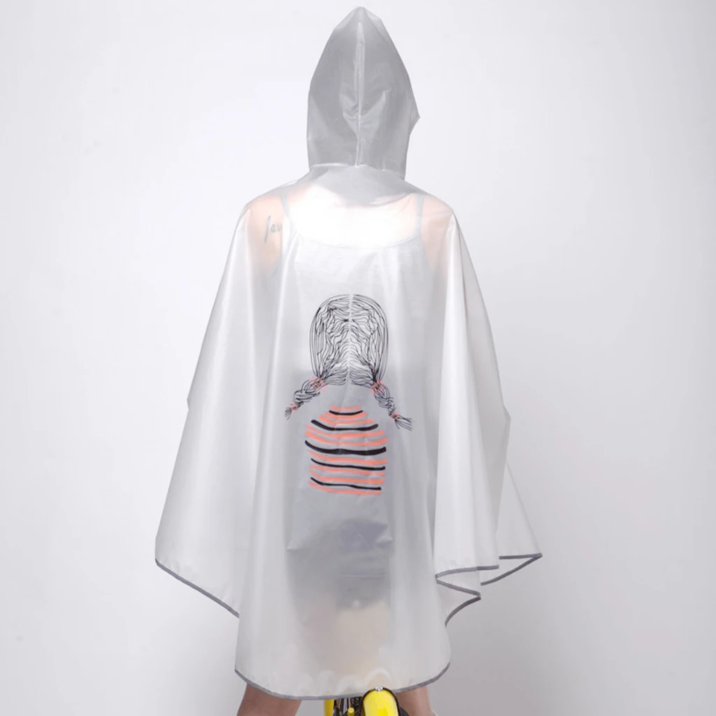 Waterproof Rain Jacket Rainwear Bike Cycling Raincoat Rain Suit Printing Cape for Outdoor Riding Camping Mountaineering