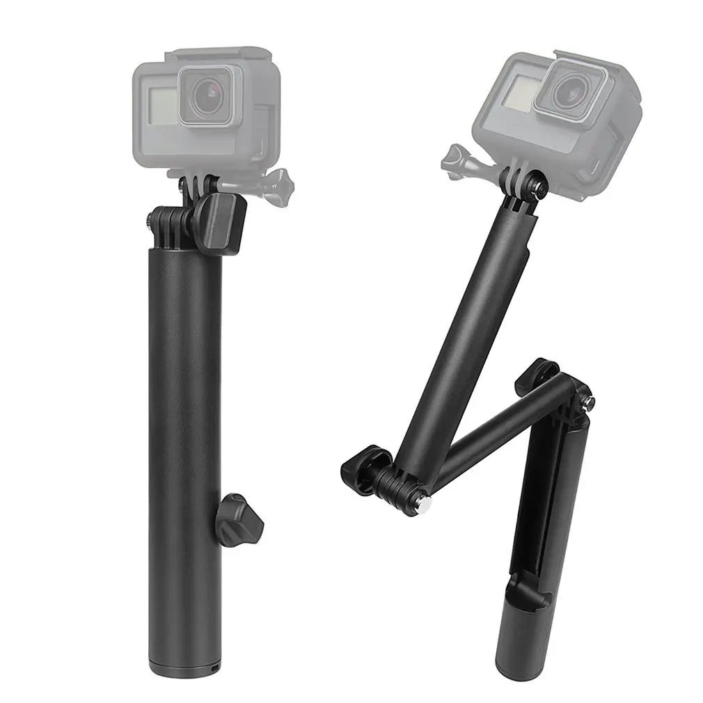 

Three-way adjustment arm Tripod selfie stick or Hero Three-fold Lever Three-way Selfie Stick Mobile Phone Bending Lever