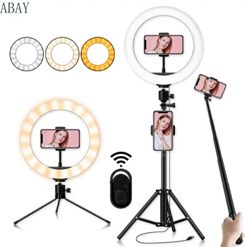 

10 Inch LED Beauty Ring Fill Light USB ring lamp Photography Light with Phone Holder 1.6M tripod stand for Makeup Youtube