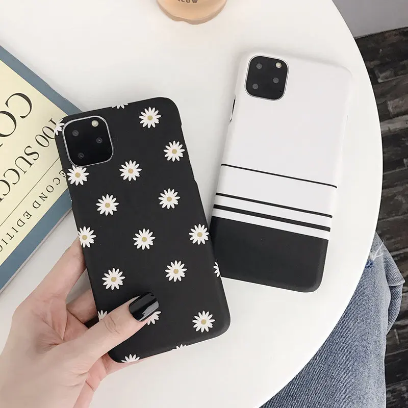Moskado луна звезды сетка чехол для телефона для iPhone 6 6s 7 8 Plus 11 Pro X XR XS Max 5S SE полоса цветы чехол твердый пластиковый чехол на заднюю панель