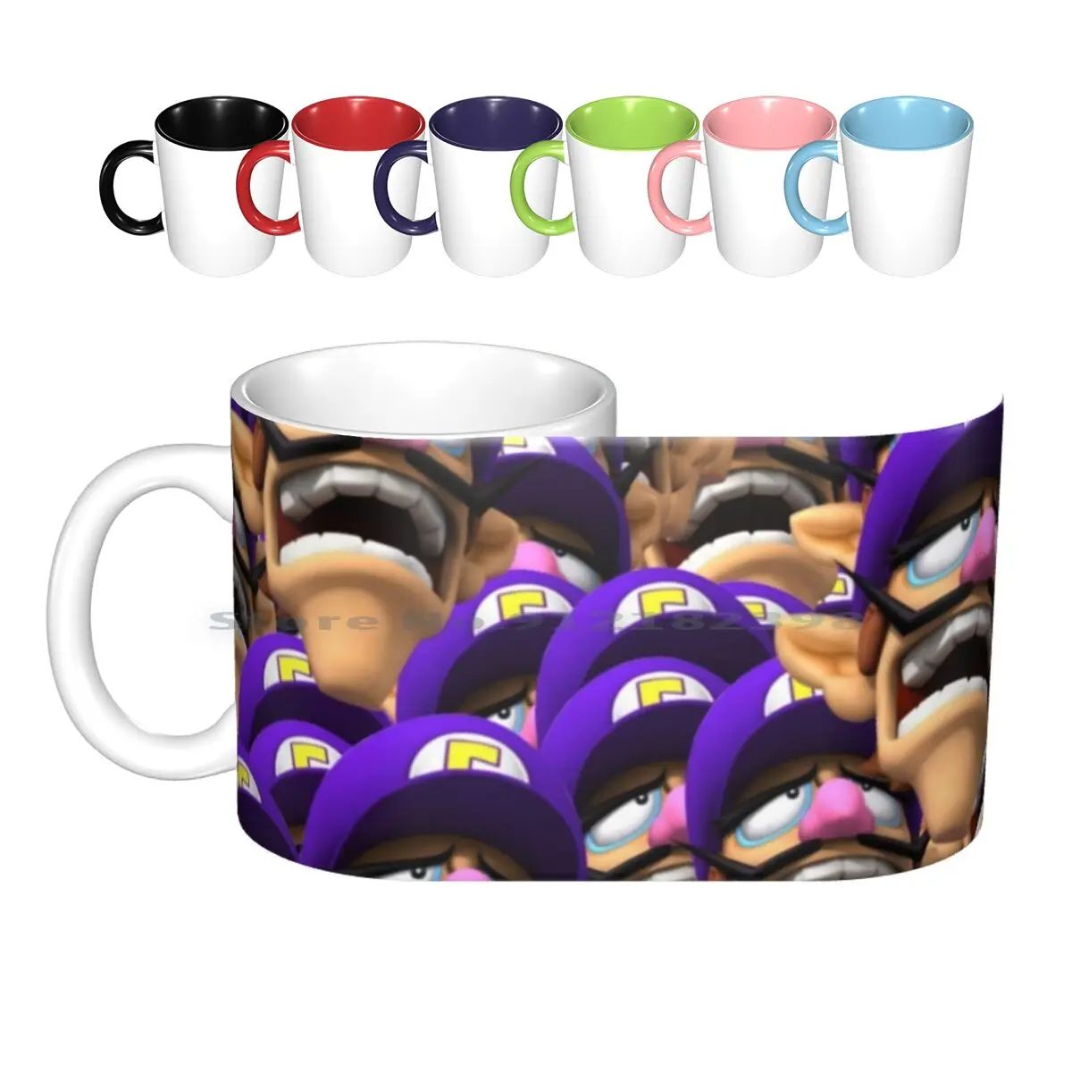 Waluigi Tazze In Ceramica Che Piangono Tazze Da Caffè Tazza Da Tè Al Latte Waluigi Super Smash Bros Modello Di Pianto Interruttore Testa Creativa