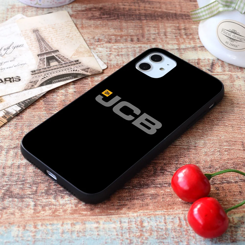 For iPhone JCB Machine Grey Soft TPU Border Apple iPhone Case iphone 8 plus silicone case