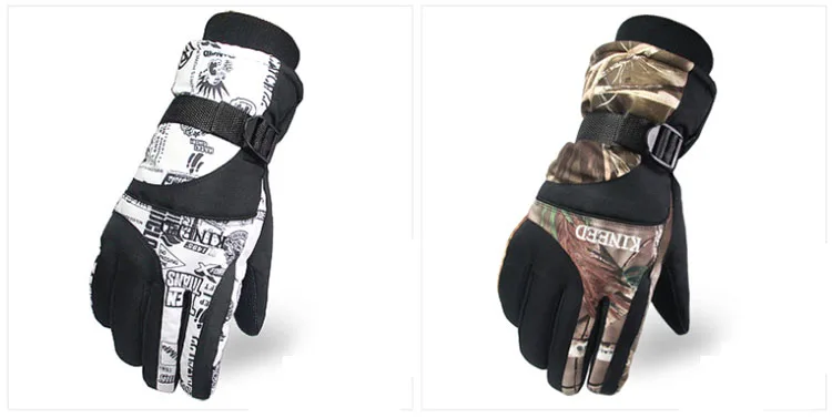 Лыжные перчатки для мужчин и женщин, зимние теплые лыжные и сноубордические перчатки, водонепроницаемые зимние толстые зимние перчатки, флисовые перчатки для велоспорта, альпинизма