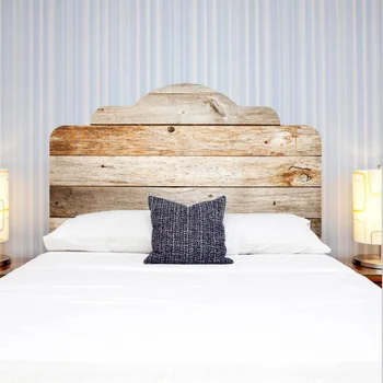 

Creative Retro Wooden Texture Bedside Sticker Imitation Solid Wood Decorative Wall Sticker Bedroom Background Wall