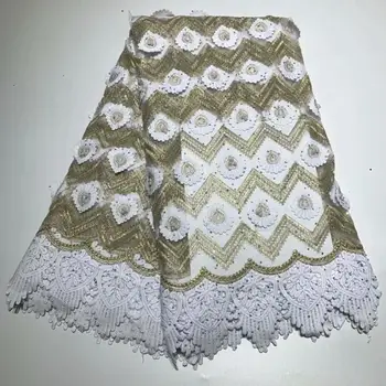 

High Quality African Lace Fabric Net French Lace Fabric Tulle With rhinestones Nigerian Lace Fabric For Wedding 5 yards/lot