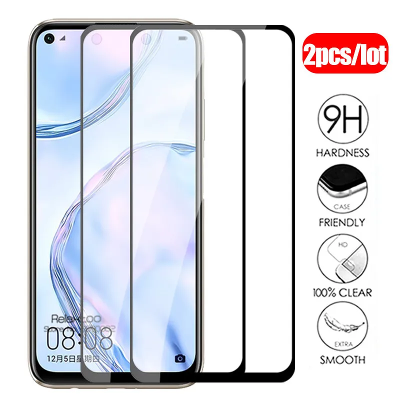 Защитное стекло для huawei p40 lite 2 шт. Защита экрана hauwei p 40 light p40lite покрытие из
