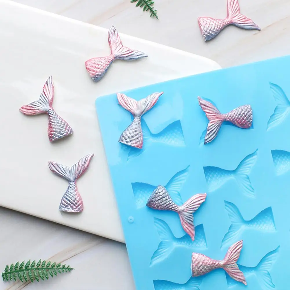 

16 Cavity Mini Mermaid Tail Silicone Cake Mold Chocolate Cookies Fondant Decorating Molds Tools Cake Baking Cupcake Mould X9G1