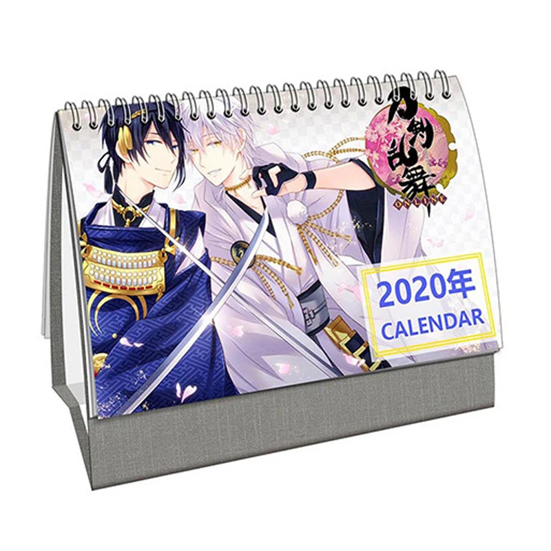  Year 2020 Calendar Anime Touken Ranbu Online DIY Cartoon character Daily Calendars Table calendar D