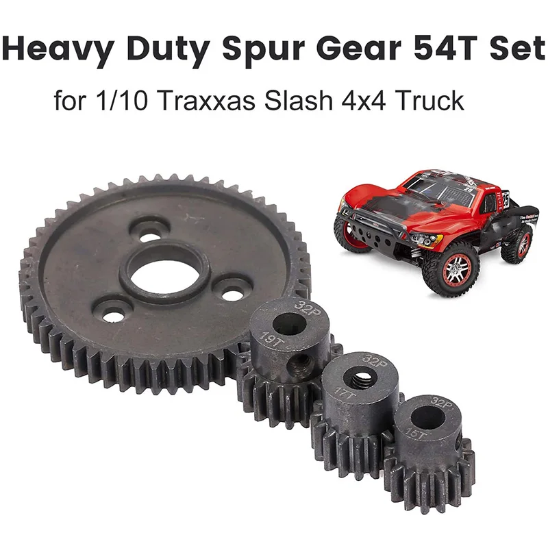 32P Steel Metal Spur Gear Motor Pinion Gears for Traxxas Slash 4X4