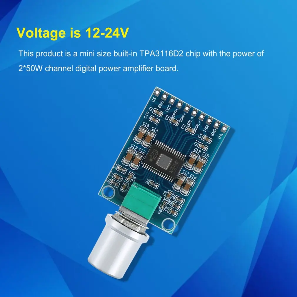 TPA3116D2 DC 12 V-24 V 2x50 Вт двухканальный Мини цифровой усилитель класса D 50 Вт+ 50 Вт XH-M562 усилитель 50 Вт Мощность Плата усилителя