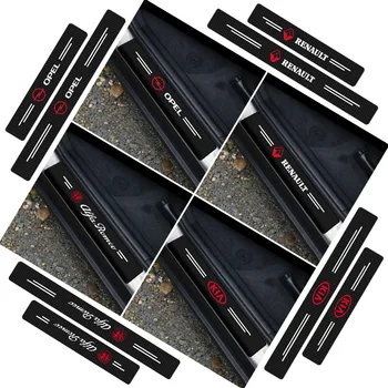 

4pcs Carbon Fiber Car Badge Door Threshold Plate Protector Sticker For KIA Buick Skoda Toyota Nissan Haval Ford Volvo Mazda