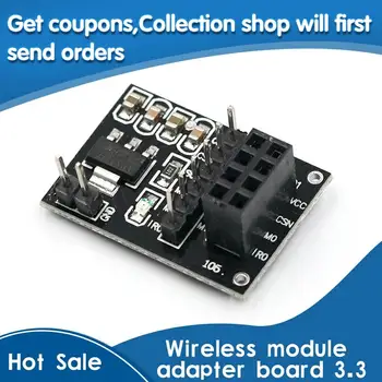 

5pcs NRF24L01 Wireless adapter Module 3.3V New Socket Adapter plate Board For 8Pin For arduino Robot Car 24L01 Wireless Module