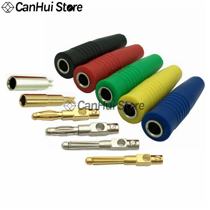 5pcs 4MM Banana Plug Audio Speaker Connectors Amplifier Binding Post 4mm Jack For Cable Terminals | Обустройство дома