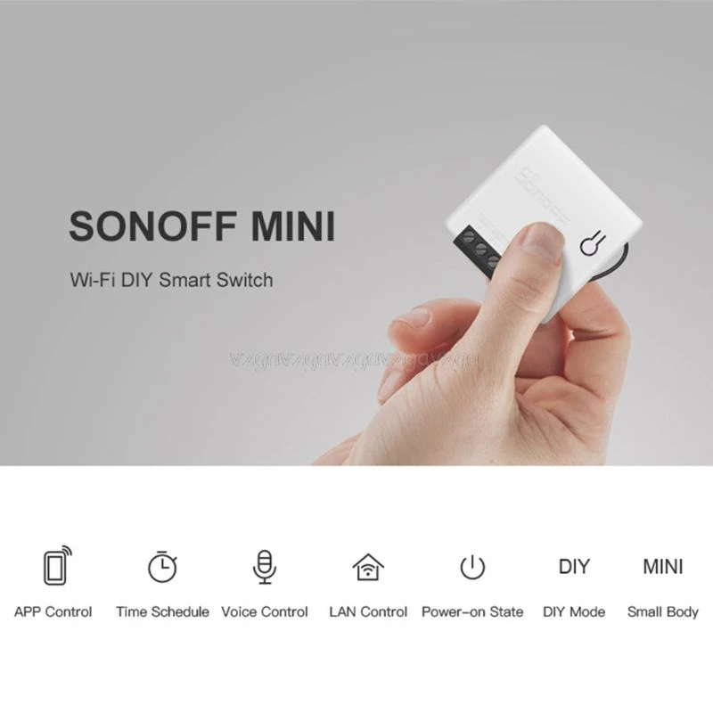 Для Sonoff Мини DIY умный переключатель двустороннее управление маленький WiFi переключатель для Alexa Google домашняя система дистанционного управления O24 19