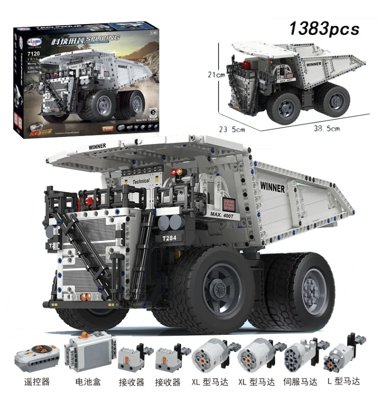 Winner High-Tech The Terex T284 Mining Excavator Dump truck Model Motor Car Building Blocks Bricks Kids DIY Toys Gift MOC 29699 | Игрушки и