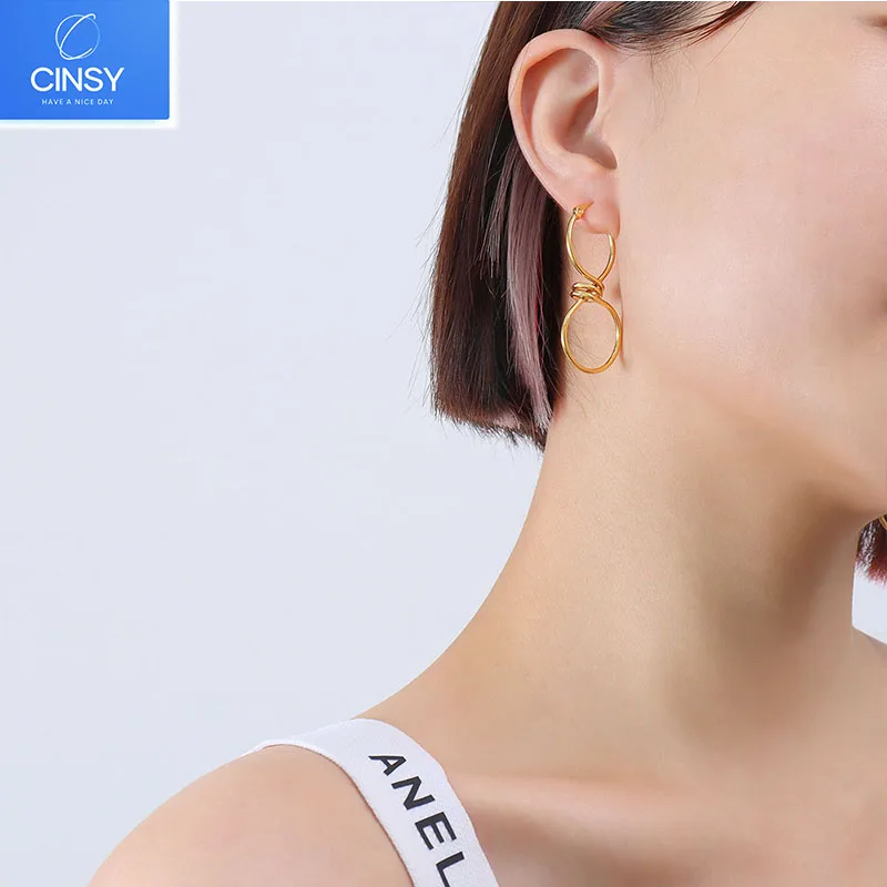 CINSY Jewelry Stainless Steel Earrings Jewelry For Women Kolczyki Brincos Piercing Christmas Aretes Earrings For women Pendiente